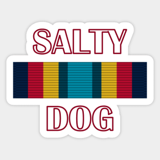 Navy Salty Dog Sea Service Ribbon Sticker